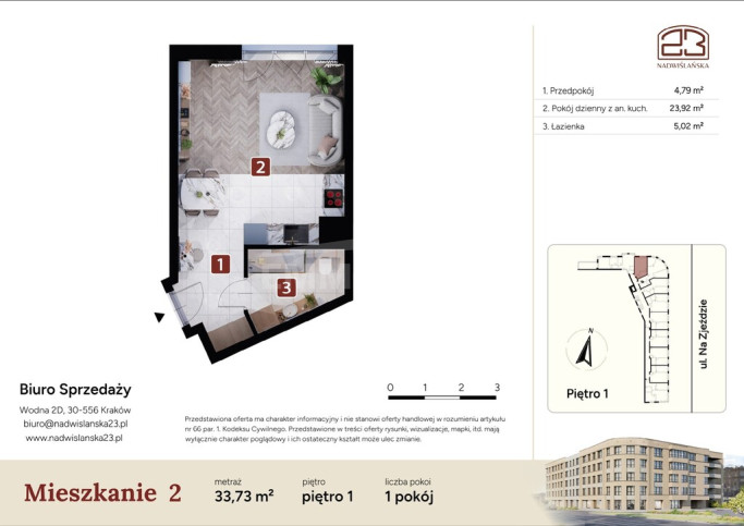 Mieszkanie Sprzedaż Kraków Podgórze Nadwiślańska 6